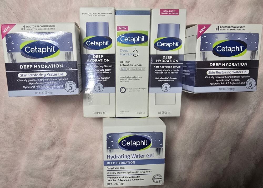 Cetaphil Hydration LOT Hydrating Water Gel X 3, 48hActivation Serum X 3, 6 Total